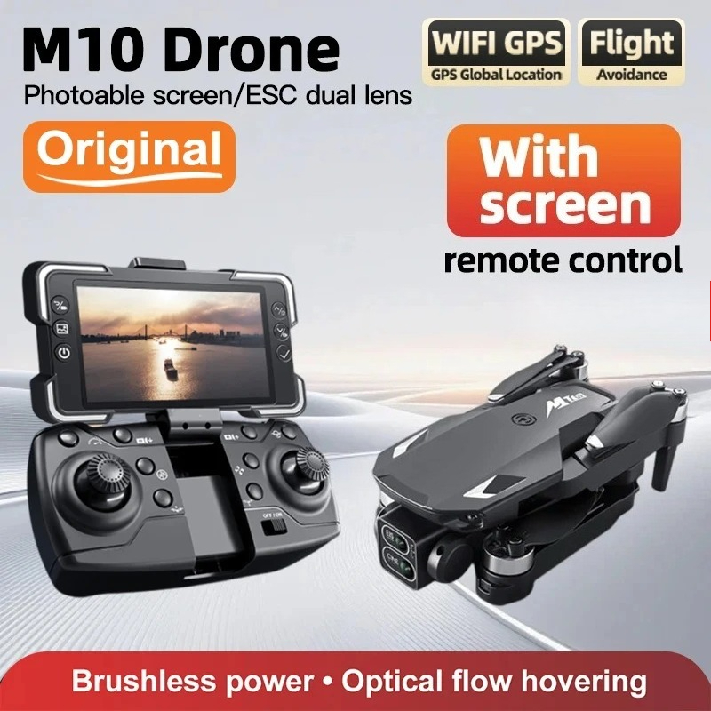 Fpv Brushless Rc Drone 4K - طائرة بدون طيار أصلية M10 بدقة