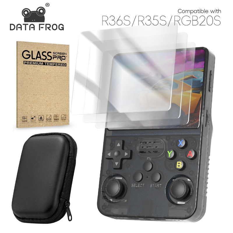 Retro Handheld Game Console R36S - البيانات الضفدع R36S حامي الشاشة الزجاج