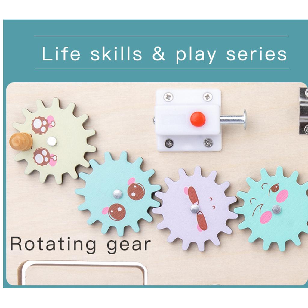 Montessori Wooden Busy Board Toddler - لوحة أنشطة للأطفال الصغار، ألعاب خشبية