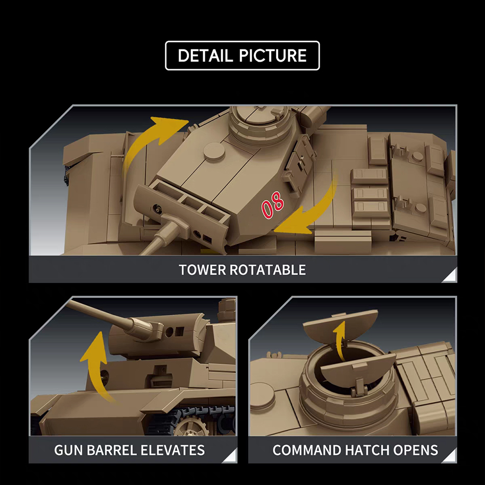 نموذج دبابة عسكرية من الحرب ال - مراجعة Lego Compatible Military Tank وسعره