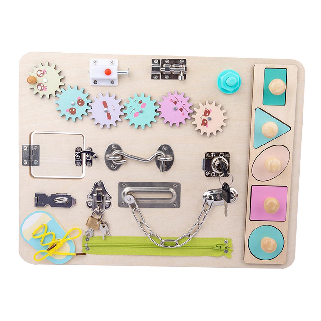 لوحة أنشطة للأطفال الصغار، ألع - مراجعة Montessori Wooden Busy Board Toddler وسعره