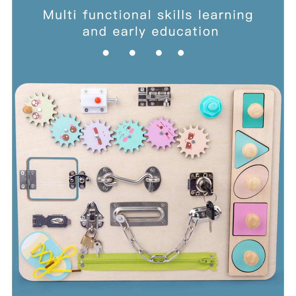لوحة أنشطة للأطفال الصغار، ألع - مراجعة Montessori Wooden Busy Board Toddler وسعره