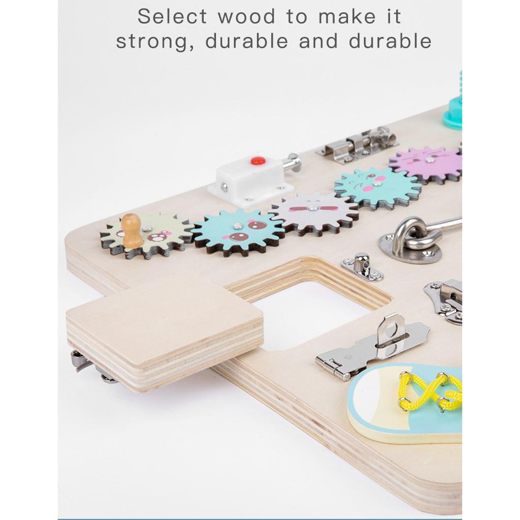 لوحة أنشطة للأطفال الصغار، ألع - مراجعة Montessori Wooden Busy Board Toddler وسعره
