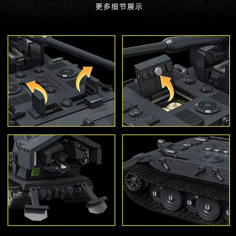 97017 2036 قطعة، نموذج دبابة أ - مراجعة Lego Compatible Military Tank وسعره
