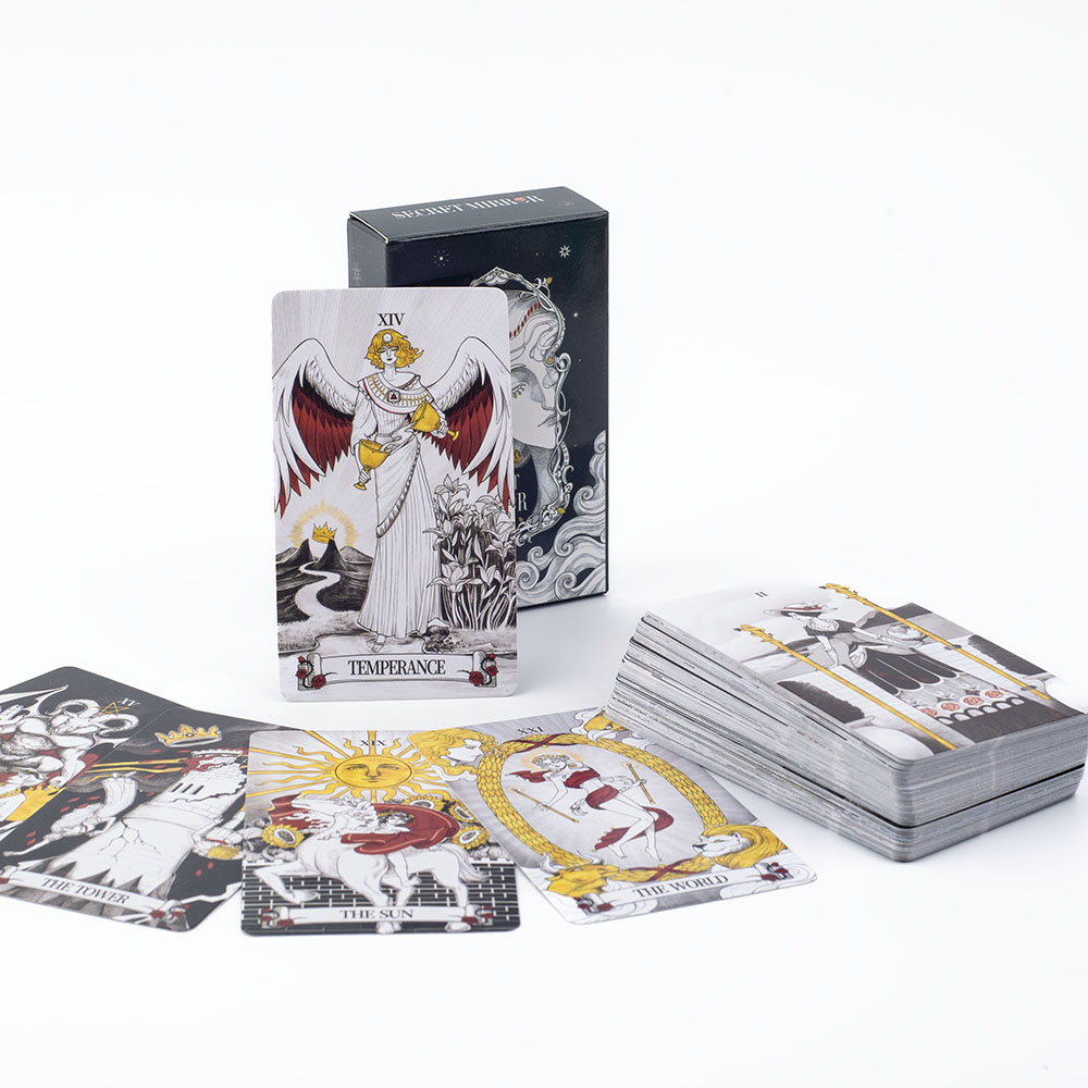 بطاقات تاروت مرآة سرية 10.3*6  - مراجعة Tarot Cards Deck With Guidebook وسعره